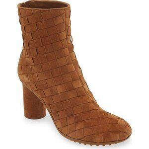 Bottega Veneta Atomic Intrecciato brown suede Bootie boots size 38